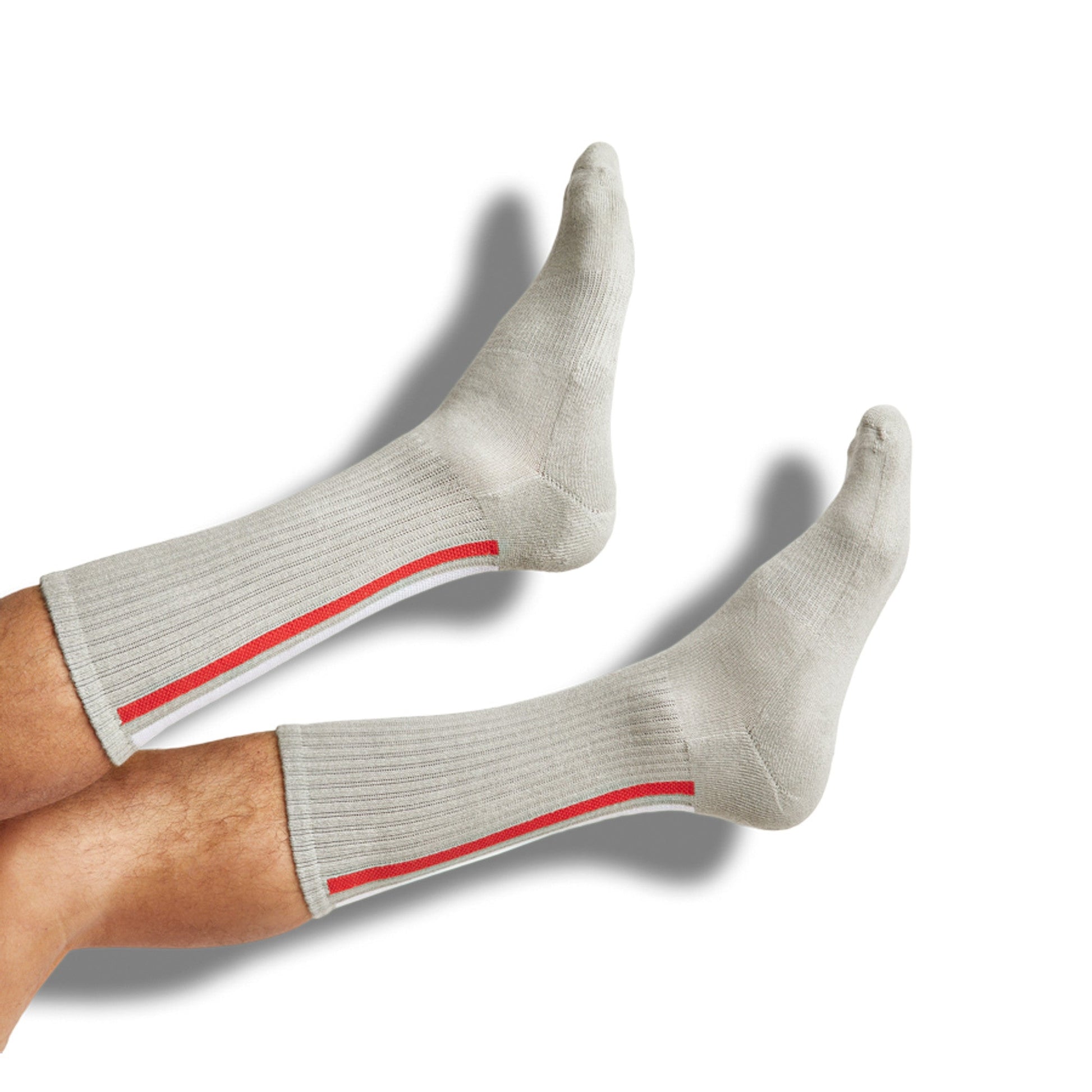 Red/Black Mixed Socks 4 Pack DeadSoxy grey knit socks with red stripe cuff on Tampa Home & Garden Store