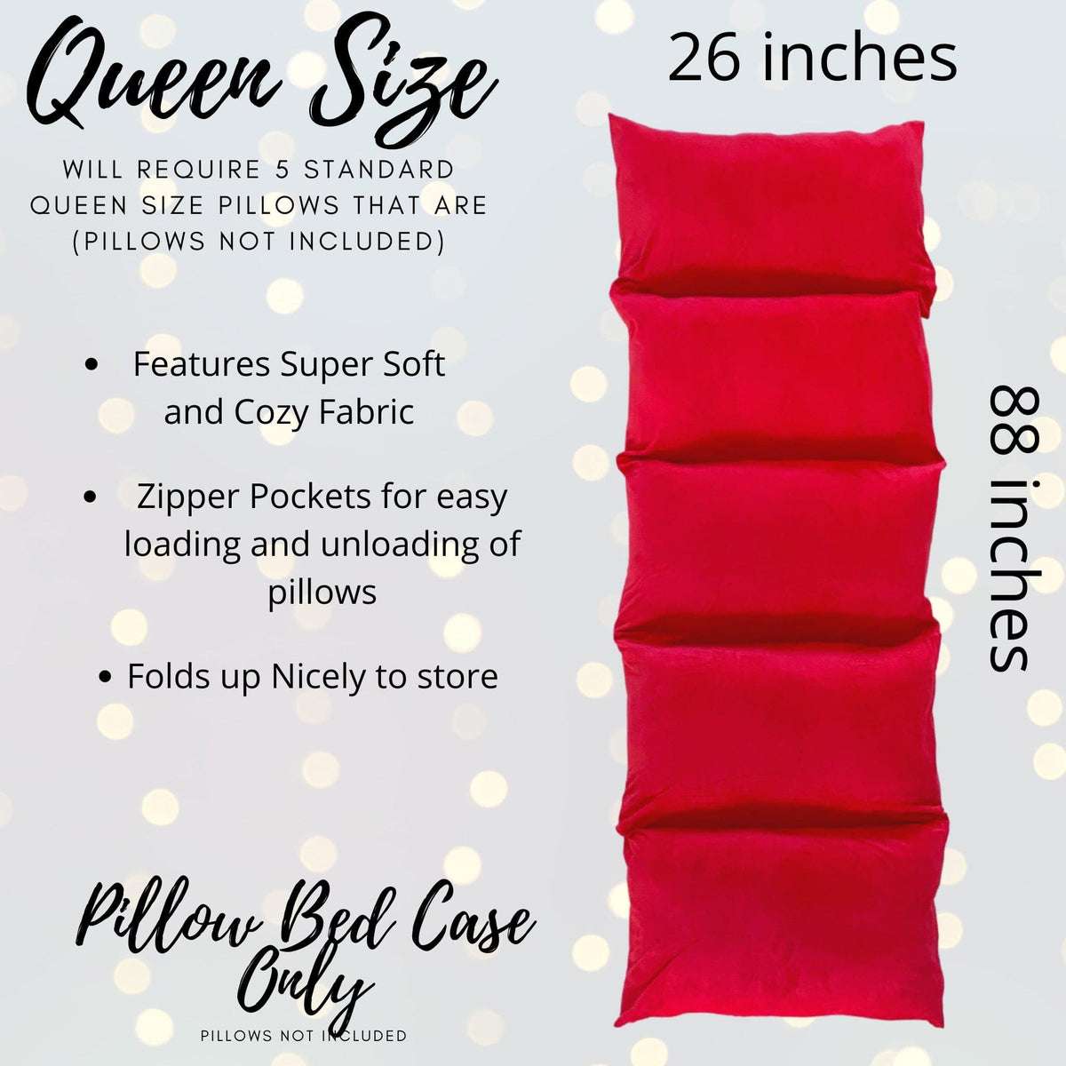 Red Pillow Bed for kids floor lounger by Chicky Chicky Bling Bling on Tampa Home & Garden Store