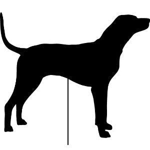 Redbone hound garden stake by Rustica Ornamentals for lawn ornaments and sculptures on Tampa Home & Garden Store