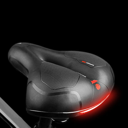 Stevvex bicycle saddle reflective leather surface memory foam dual shock on Tampa Home & Garden Store