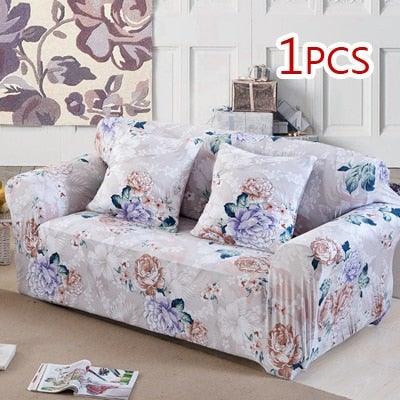 Stevvex floral loveseat slipcover with elastic stretch fit, washable furniture protector on Tampa Home & Garden Store