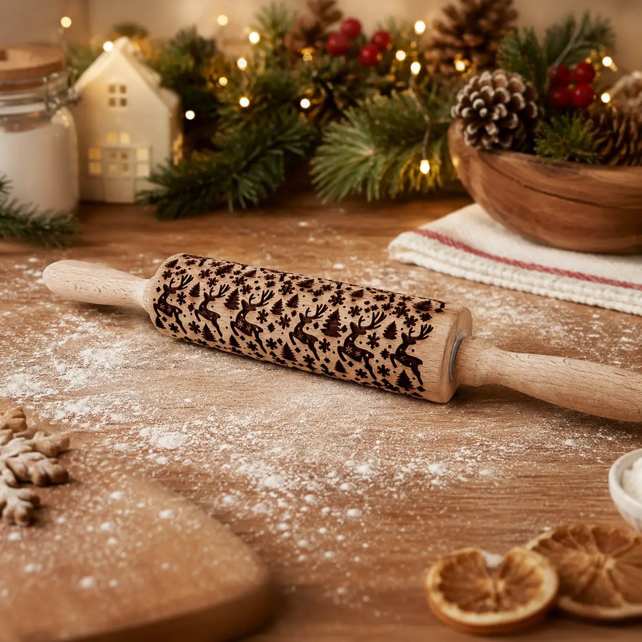 Christmas Rolling Pin Set In 10 Styles Varieties