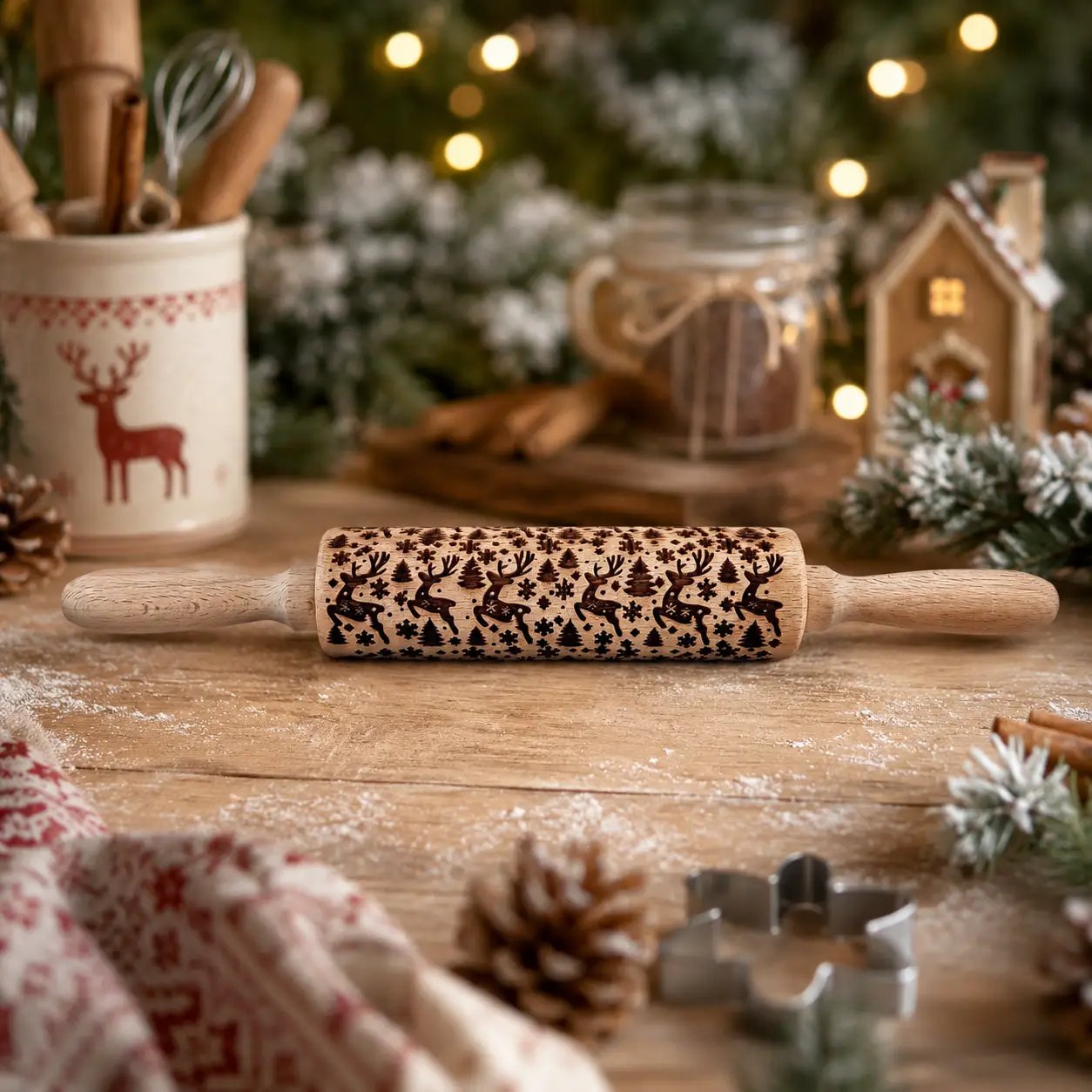 Christmas Rolling Pin Set In 10 Styles Varieties