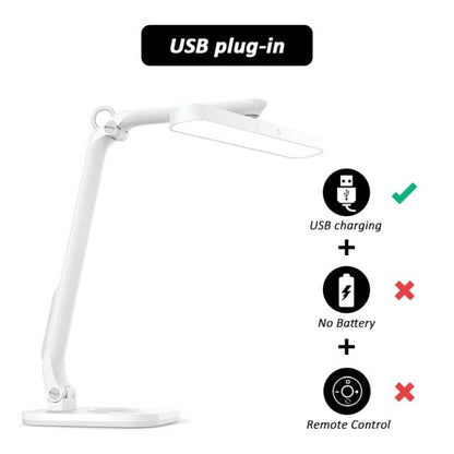 Stevvex ST125139AYZ white USB desk lamp with adjustable arm, touch control, memory function on Tampa Home & Garden Store