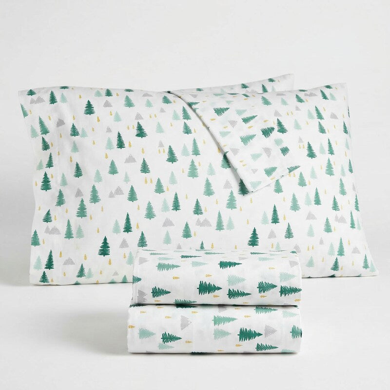 Martha Stewart Collection 4 PC Full Sheet Set, Vanessa Jane, new with tags, green tree pattern on Tampa Home & Garden Store