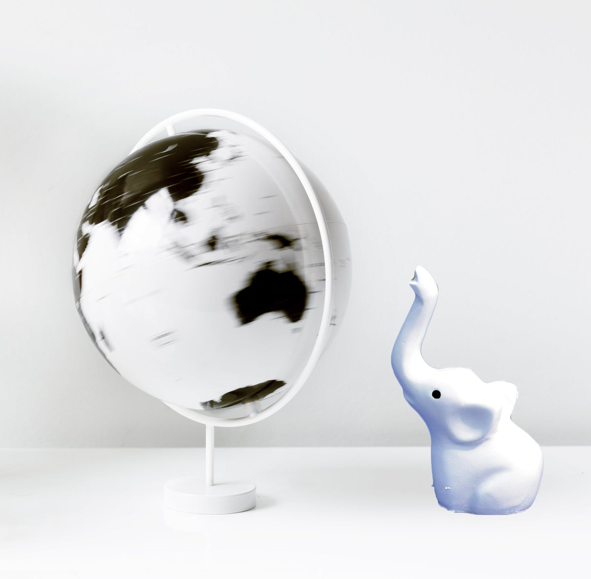 Vibhsa baby elephant ring holder jewelry organizer blue ceramic elephant sculpture on Tampa Home & Garden Store