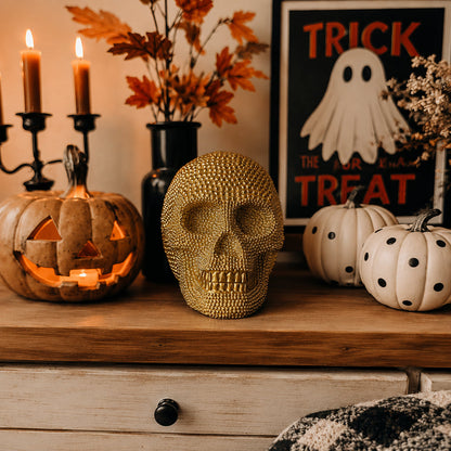 Resin Skull Gold