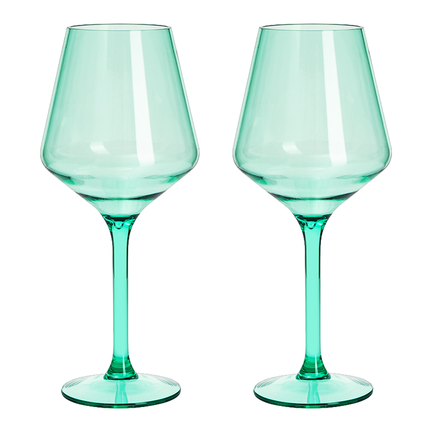 Saint Tropez Mint Green Acrylic Wine Glass Set