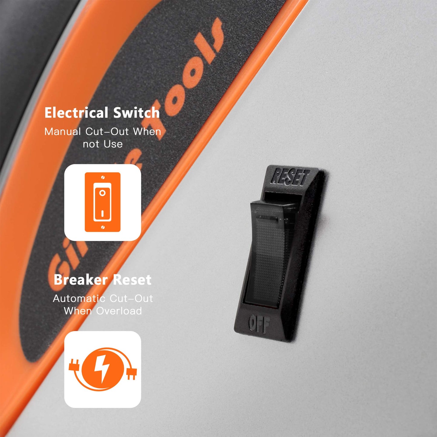 Enrouleur de rallonge rétractable - 12/14/16 AWG