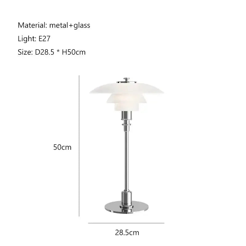 Retro Black Glass Shade Led Floor Lamp Nordic