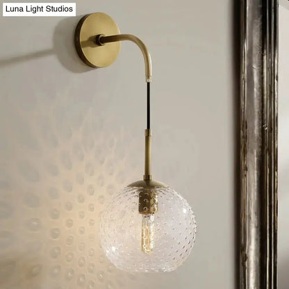 Retro Glass Globe Wall Lamp Pink Yellow and Blue