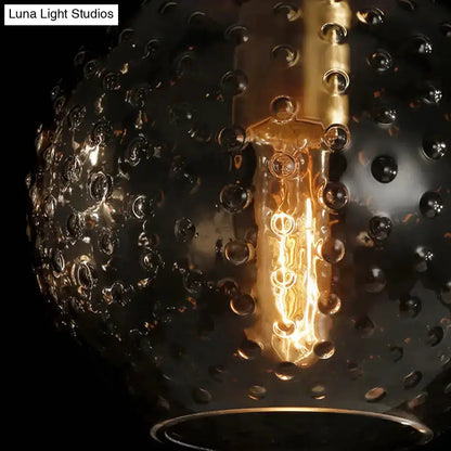 Retro Glass Globe Wall Lamp Pink Yellow and Blue