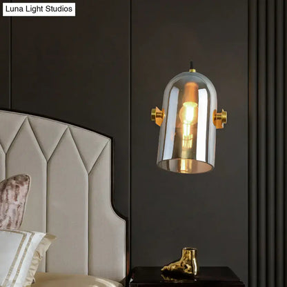 Brass cloche sconce light with glass dome and gold mounting knobs Decorbites on Tampa Home & Garden Store