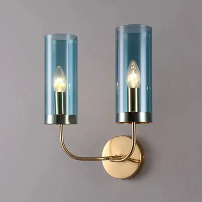 Retro Brass Wall Mount Lamp With Smoked Shade
