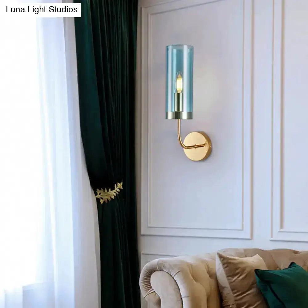 Retro Brass Wall Mount Lamp With Smoked Shade