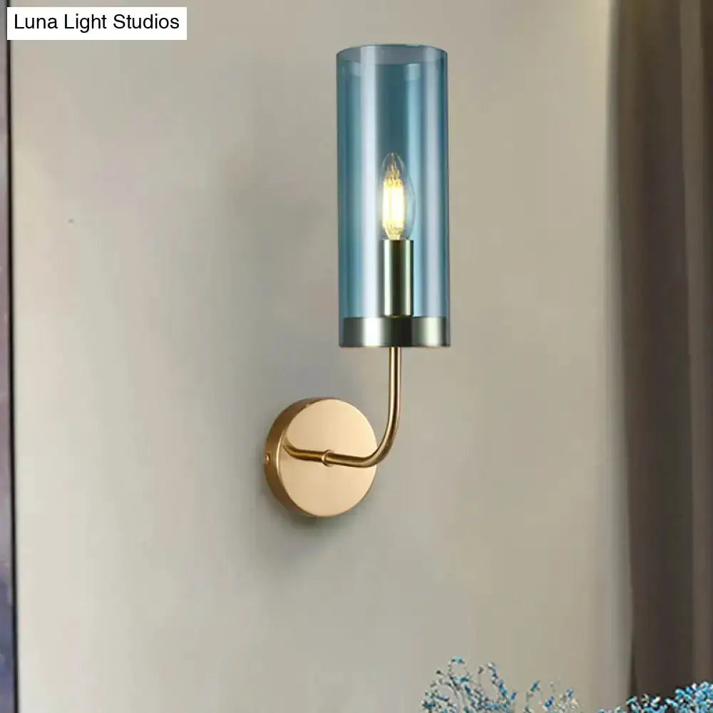 Retro Brass Wall Mount Lamp With Smoked Shade