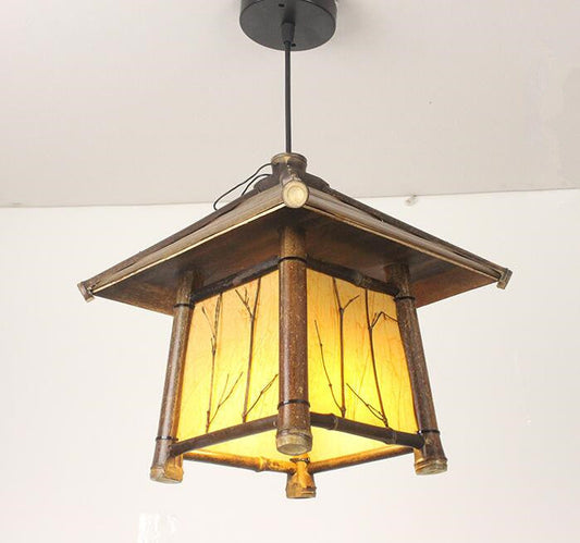 Retro Chinese Style Chandelier Tea Room Southeast Asia Chandelier Bamboo Lamp - Tampa Home & Garden Store