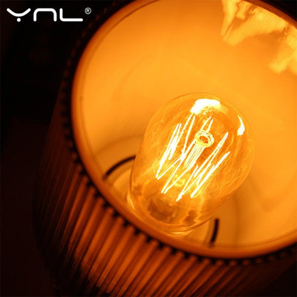 Stevvex Edison filament bulb ST64, warm amber glow, E27 incandescent 40W on Tampa Home & Garden Store