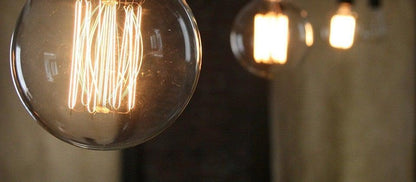 Edison filament bulb by Stevvex, clear glass with warm glowing filament, E27 220V 40W on Tampa Home & Garden Store