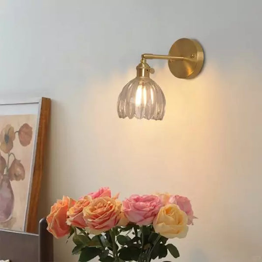 Tulip Glass Wall Lamp Retro Flower Bud Vintage Wall Light - Tampa Home & Garden Store