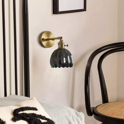 Tulip Glass Wall Lamp Retro Flower Bud Vintage Wall Light