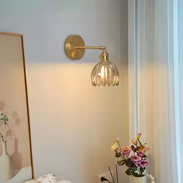 Tulip Glass Wall Lamp Retro Flower Bud Vintage Wall Light