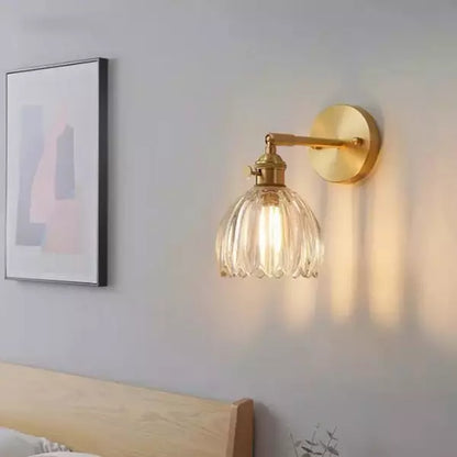 Tulip Glass Wall Lamp Retro Flower Bud Vintage Wall Light