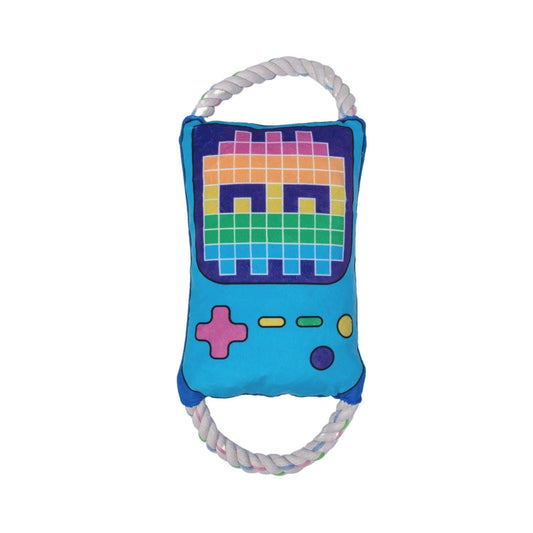 Retro Gamer Plush Dog Toy – with Squeaker & Crinkle Paper for Fun Play - Tampa Home & Garden Store