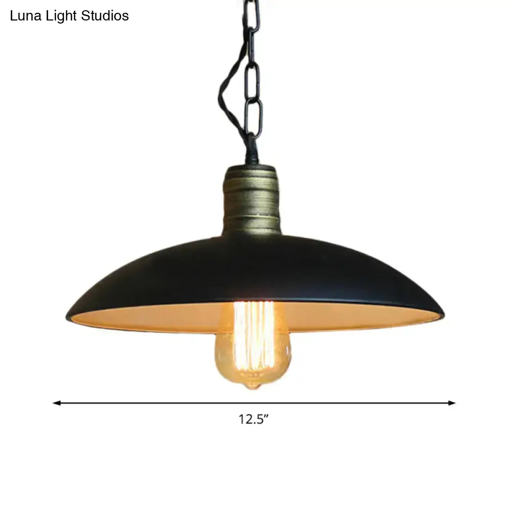 Black brass flush mount ceiling light with Edison bulb by Decorbites on Tampa Home & Garden Store