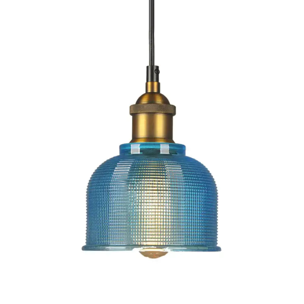 Red Amber Glass Pendant Light blue textured shade by Decorbites pendant lamp for Home & Garden on Tampa Home & Garden Store