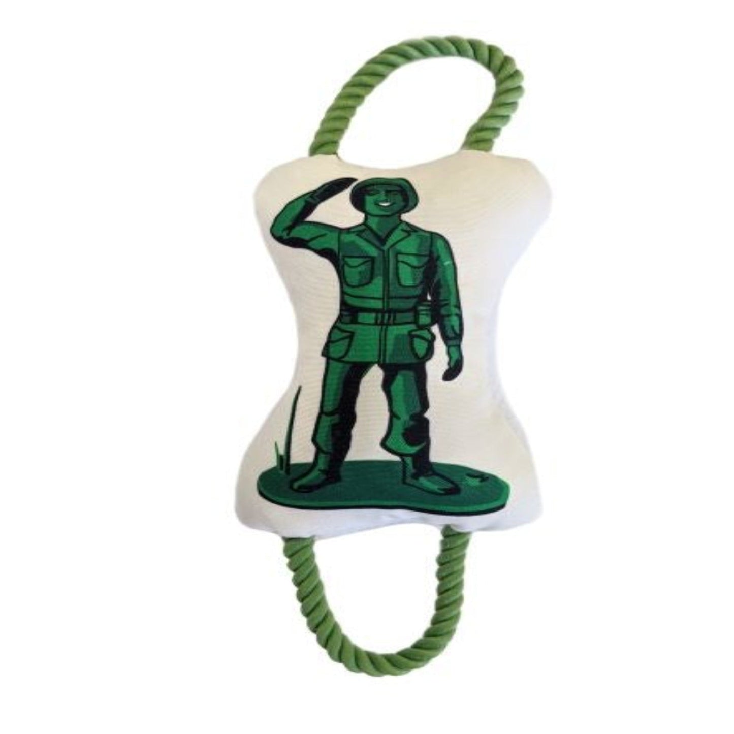 Soldat rétro avec couineur et peluche en papier froissé