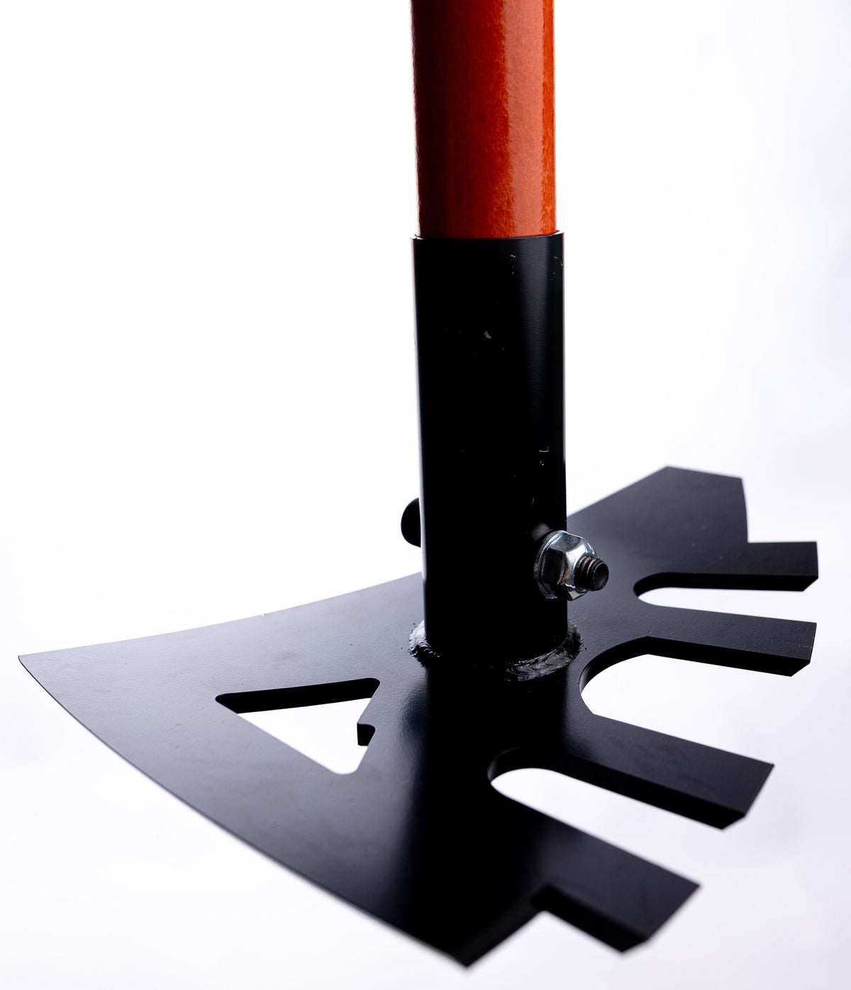 Rex tool by Backslope Tools, orange steel shaft with black mounting base and bolt on Tampa Home & Garden Store