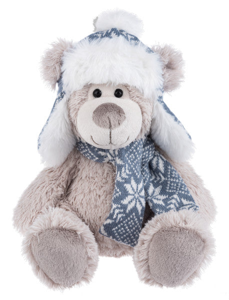 Wintry Warm Bear - 10 Inch - Cream - Tampa Home & Garden Store