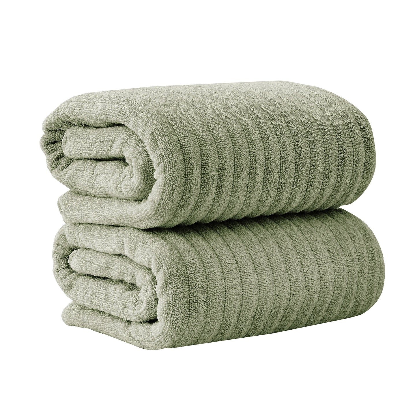 Luxury Combed Cotton and Ribbed Bath Towels