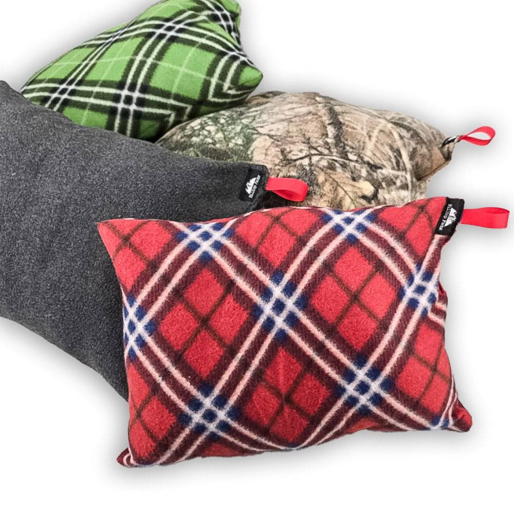 RFP Pillow by Hilltop Packs LLC ultralight backpacking pillow; 4pack cushions with red loop tabs on Tampa Home & Garden Store