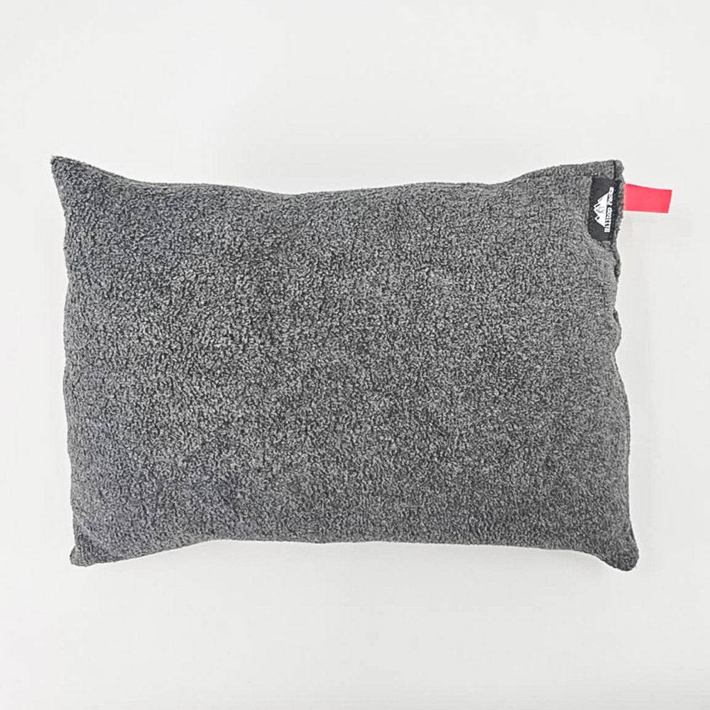 RFP Pillow by Hilltop Packs ultralight backpacking pillow, gray fleece fabric with red tag on Tampa Home & Garden Store