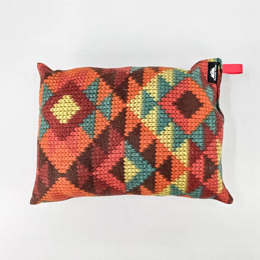 RFP Pillow Ultralight backpacking pillow by Hilltop Packs with red teal orange pattern on Tampa Home & Garden Store
