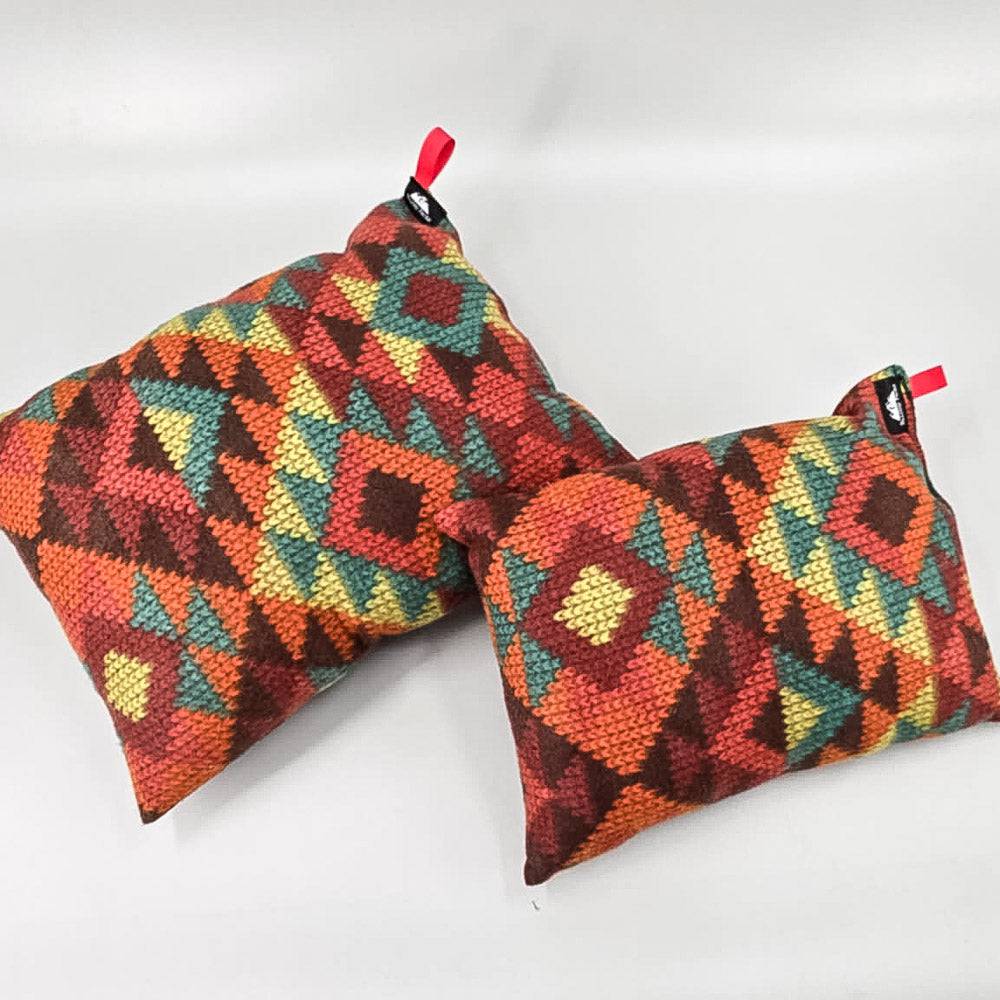 RFP Pillow by Hilltop Packs backpacking pillow with colorful geometric diamond pattern pair on Tampa Home & Garden Store