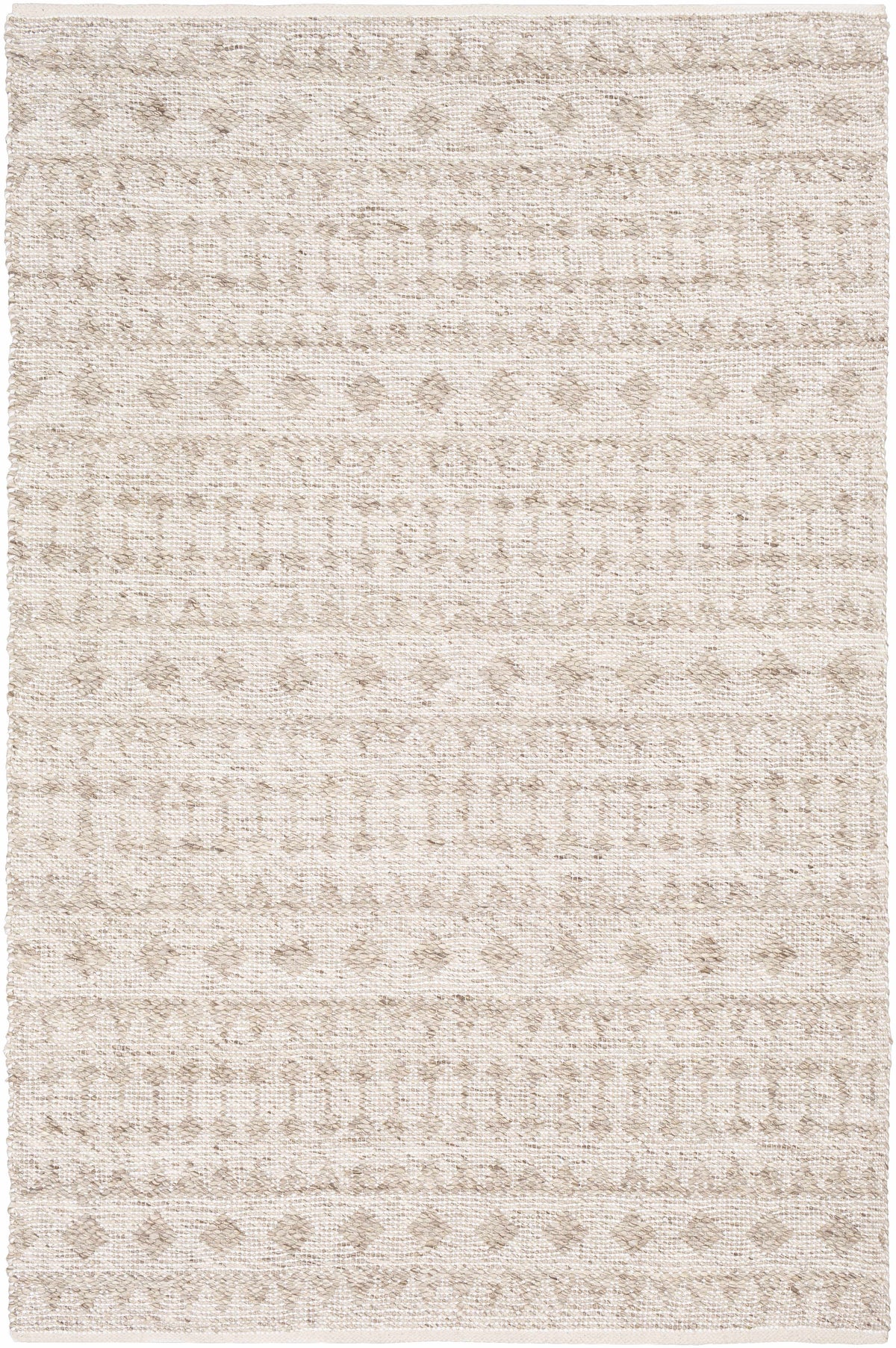 Argonne Area Rug by Boutique Rugs in soft beige with geometric diamond motifs on Tampa Home & Garden Store