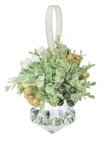 Ornement en acrylique en forme de gui -