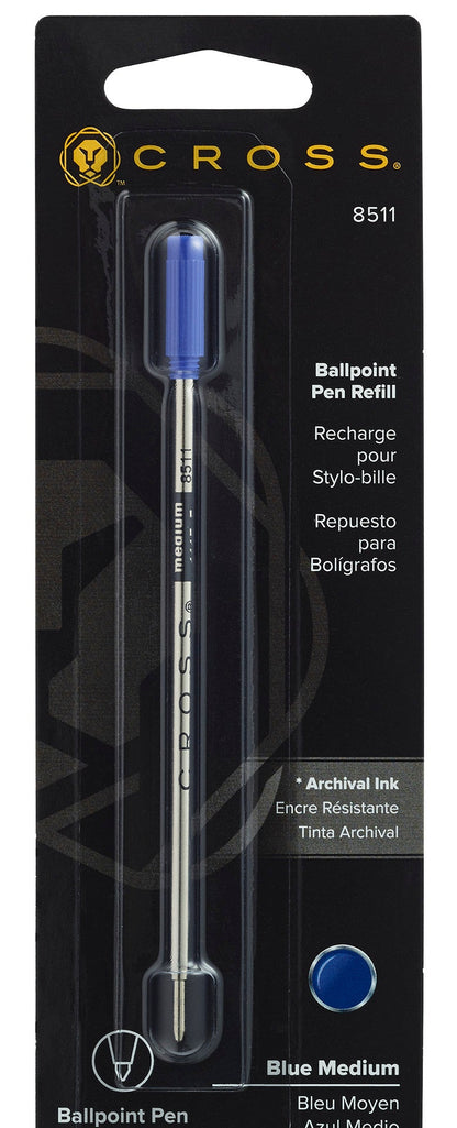 Ballpoint Pen Refill Blue Medium by A.T. Cross archival ink, single pack on Tampa Home & Garden Store