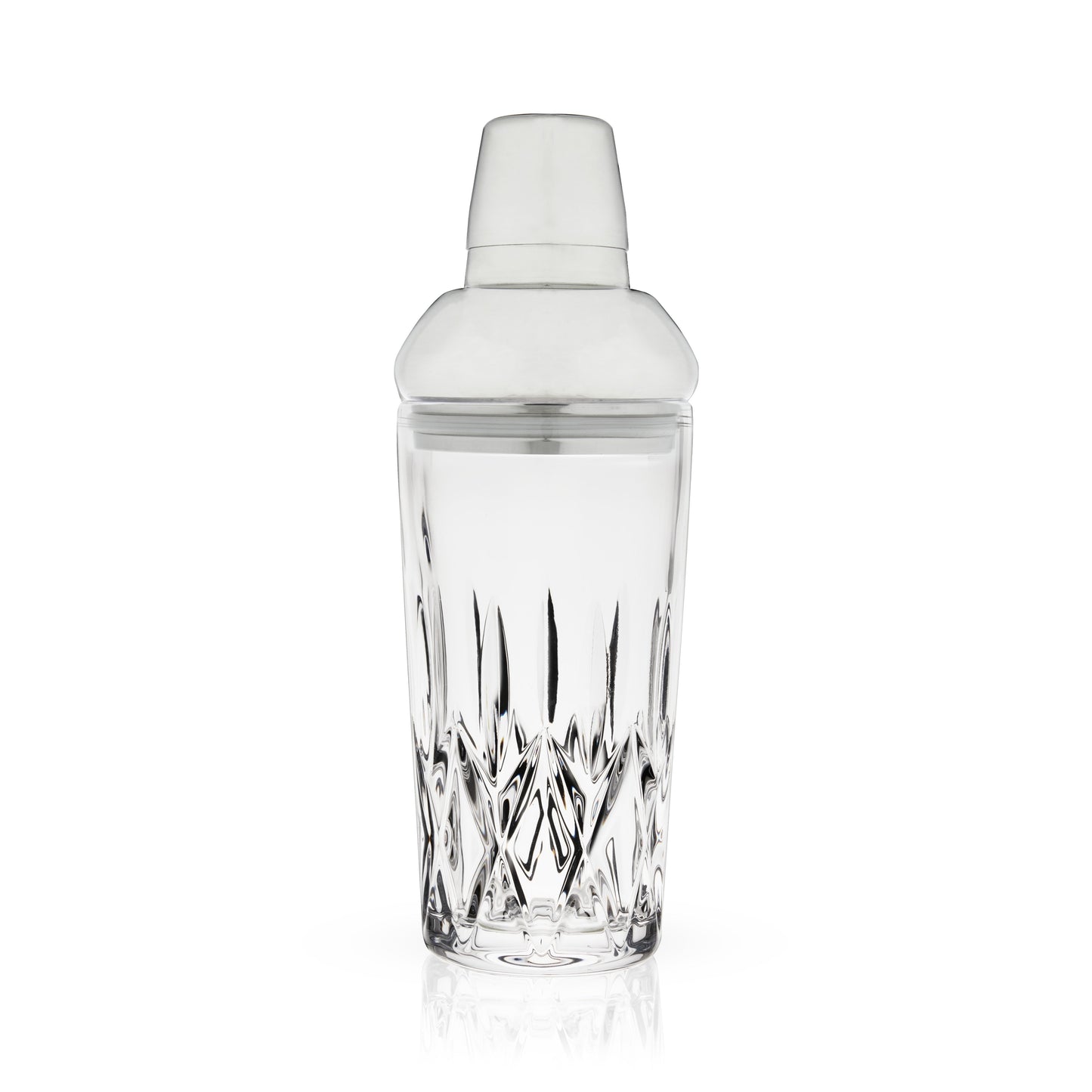 Vintage Crystal Cobbler Cocktail Shaker with Lid