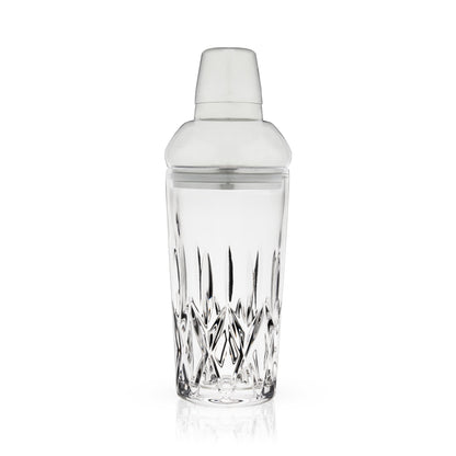 Vintage Crystal Cobbler Cocktail Shaker with Lid