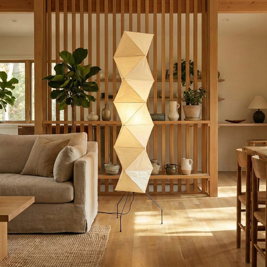 Origami Paper Floor Lamp 74" Rhombus Japanese Style E26 Light - Tampa Home & Garden Store