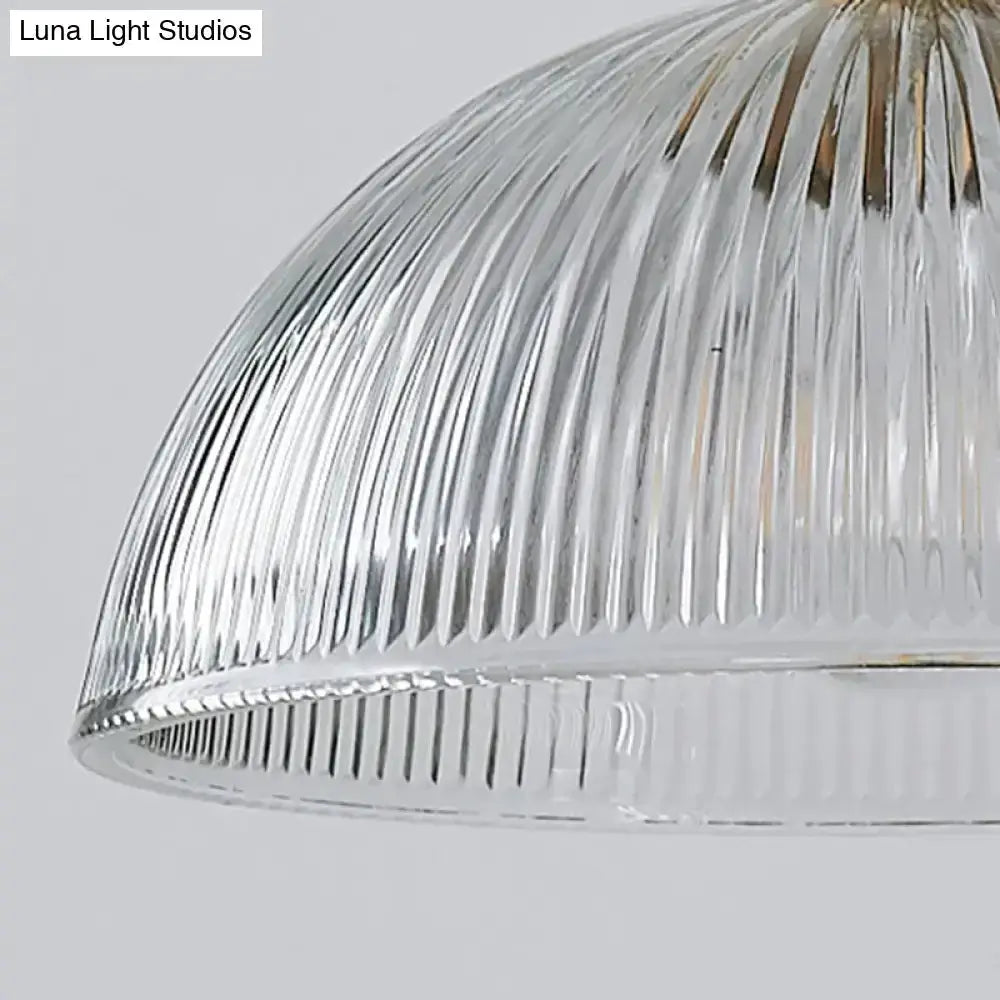 Ribbed glass brass pendant light Decorbites for dining room on Tampa Home & Garden Store