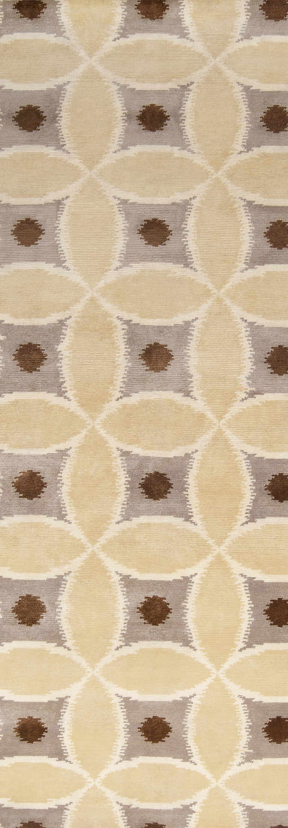 Rindge Area Carpet rug by Boutique Rugs in beige, taupe, and brown geometric pattern on Tampa Home & Garden Store