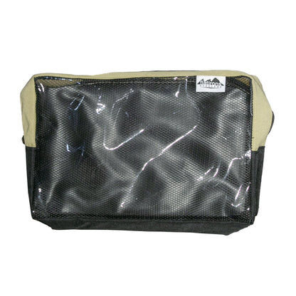 RiPouch Velcro Bag Full 8x12 with black ripstop fabric and tan trim by Flatirons Overland on Tampa Home & Garden Store