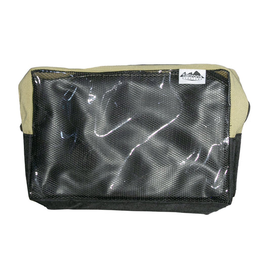RiPouch Velcro Bag Full 8x12 with black ripstop fabric and tan trim by Flatirons Overland on Tampa Home & Garden Store