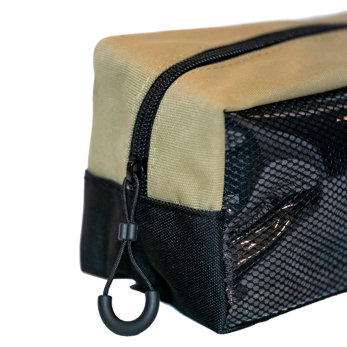 RiPouch Velcro Bag Half 4x6 by Flatirons Overland tan nylon with black zipper mesh pocket on Tampa Home & Garden Store