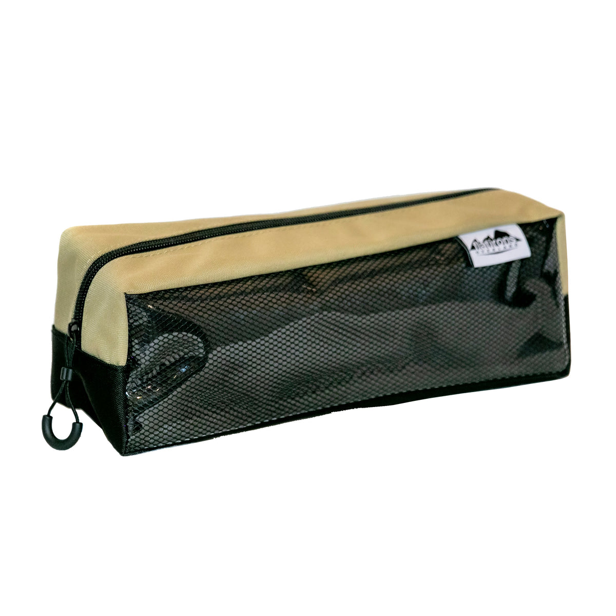 RiPouch Velcro Bag Standard 4x12, tan canvas with black mesh front by Flatirons Overland on Tampa Home & Garden Store